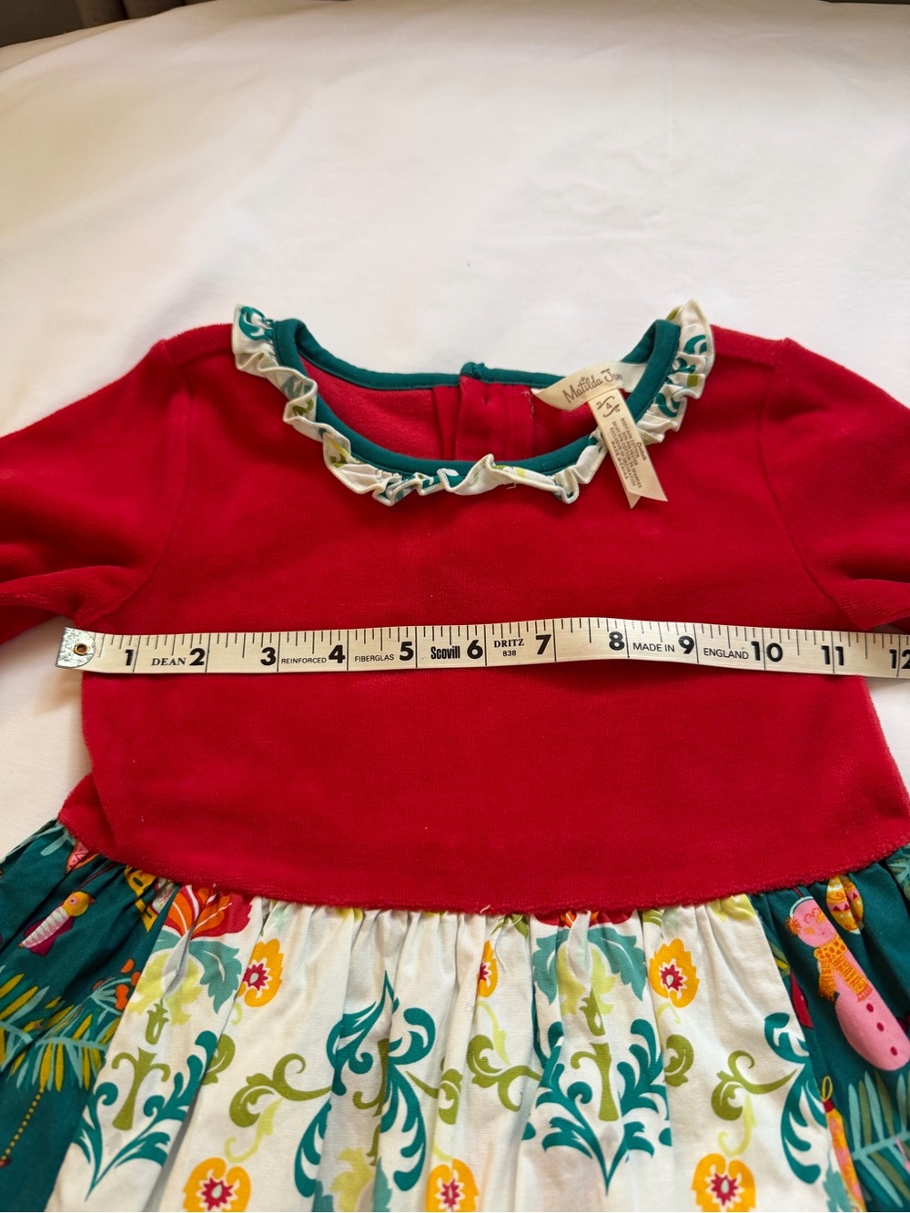 Matilda Jane Red and Green Holiday Dress - Picture 3 of 6